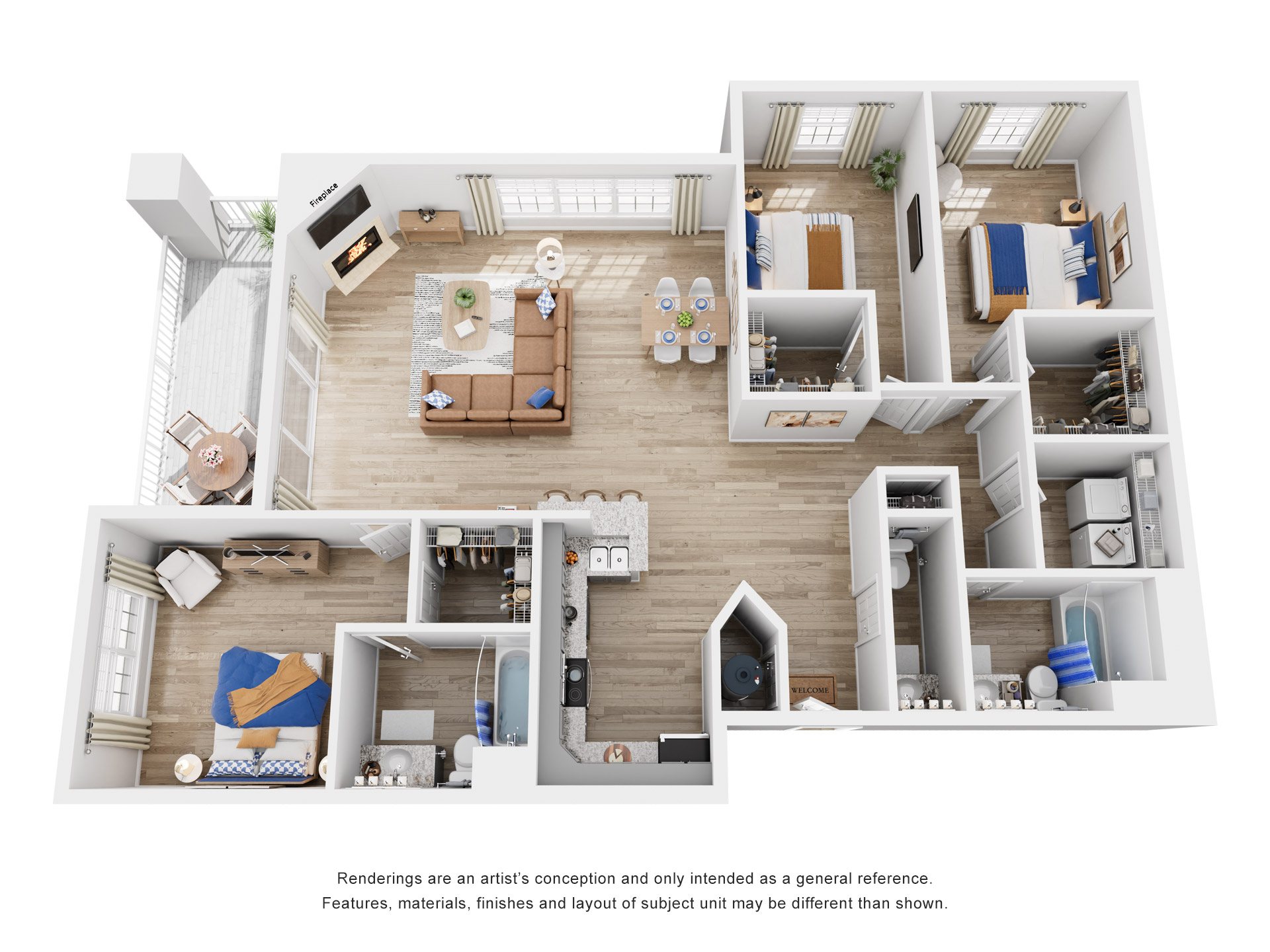 3 Bed 2.5 Bath Floor Plan | 1,561 Sq. Ft. at Saltmeadow Bay, Virginia Beach, Virginia, 23451