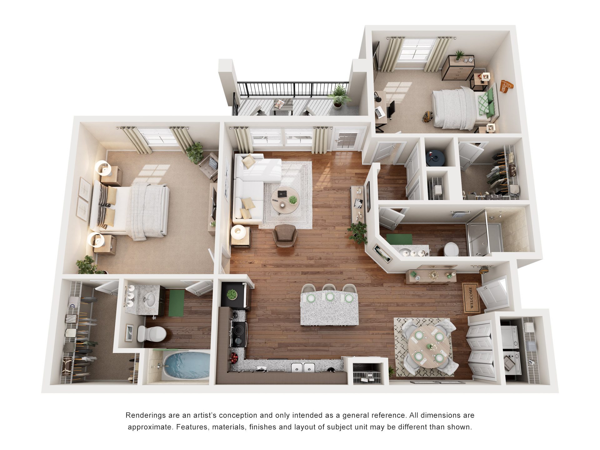 2 Bed 2 Bath | 1,071 Sq. Ft. at Integra Vista Apartments, Hixson, 37343