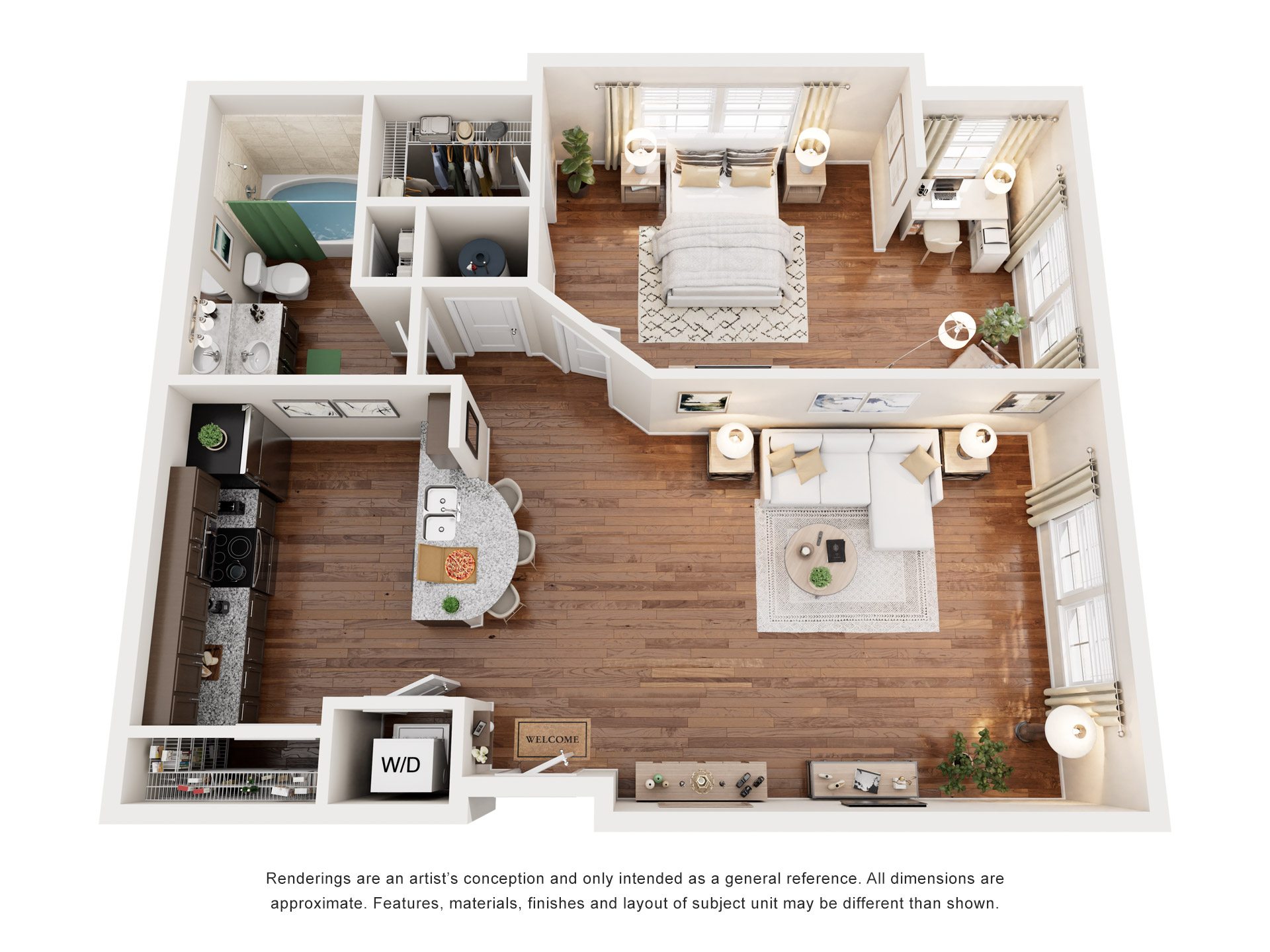 1 Bed 1 Bath | 736 Sq. Ft. at Integra Vista Apartments, Hixson, TN, 37343