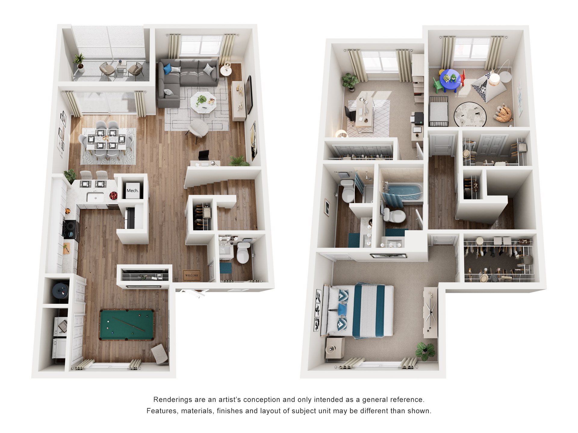 3 Bed 2.5 Bath Floor Plan | 1,550 Sq. Ft