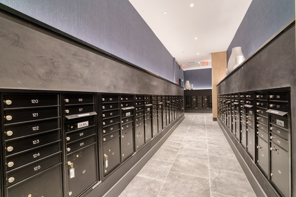 the mail room in the building has thousands of mailboxes at Lyric at Norton Commons Apartments, Prospect, 40059