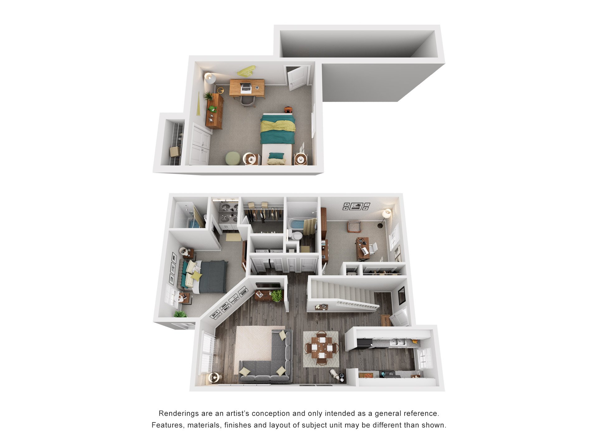 3 Bed 2 Bath Floor Plan | 1,252 Sq. Ft. at Woodwinds, South Carolina, 29803