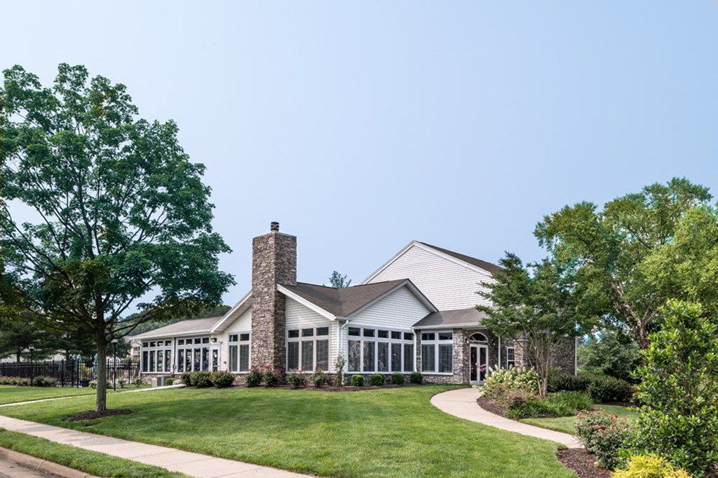 a large lawn in front of a house at Misty Ridge Apartments, Woodbridge, 22191