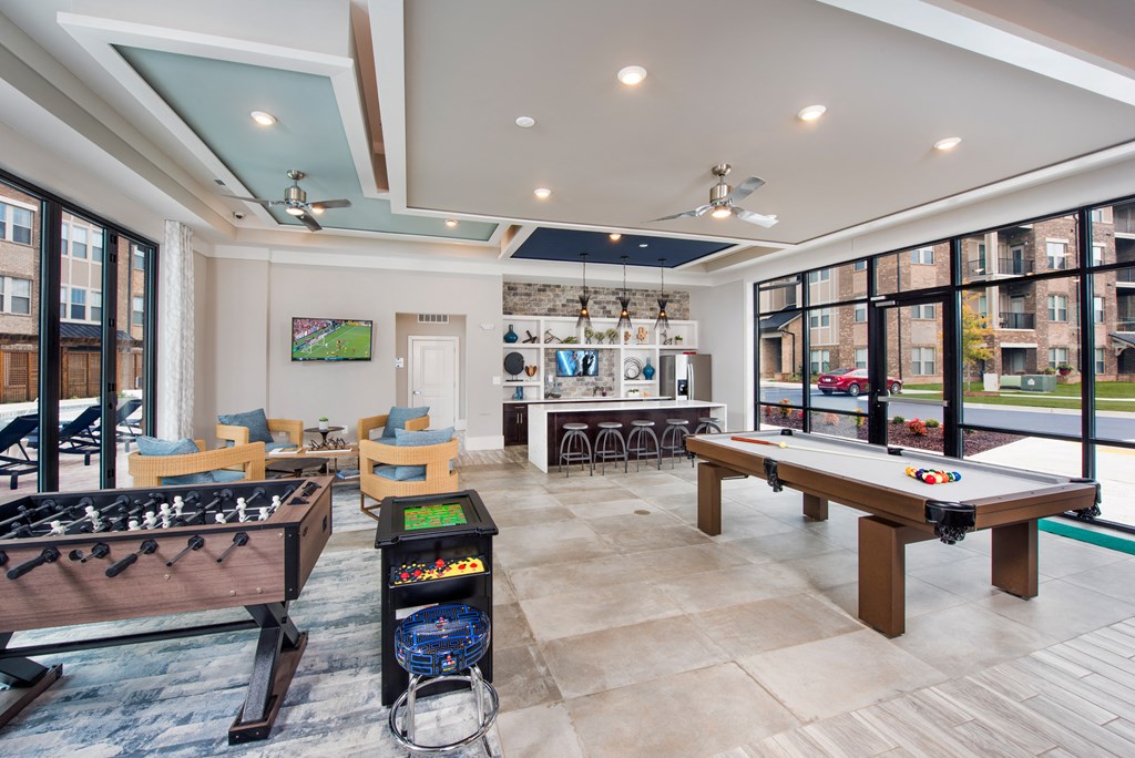 Clubhouse With Billiards Table at Residence at Riverwatch, Augusta, Georgia