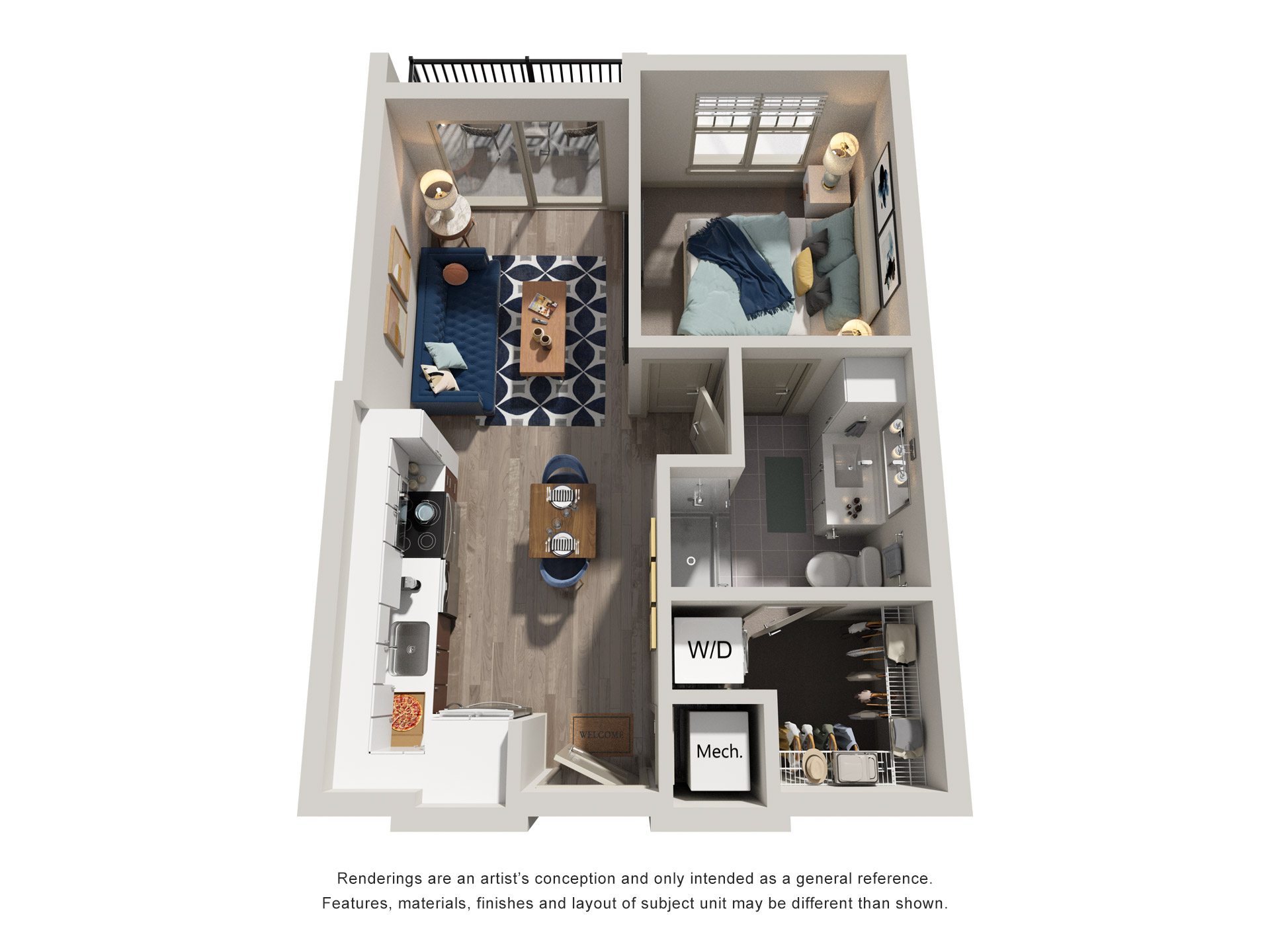 River Floorplan at 2000 West Creek Apartments, Richmond, VA