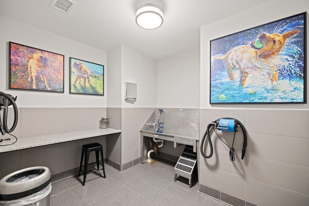 a bathroom with a sink and a mirror at Rivergate, Virginia