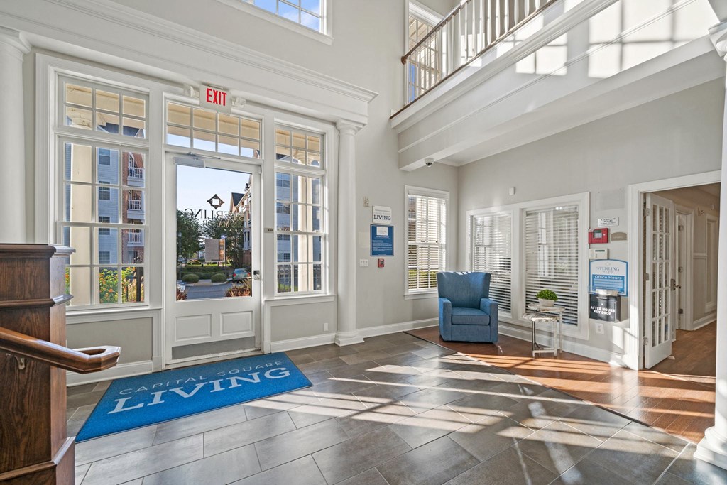 Clubhouse Entrance at Sterling Manor, Williamsburg