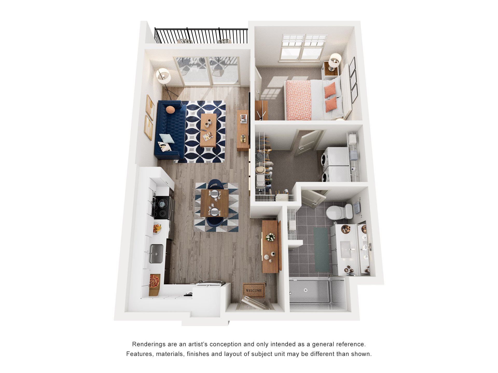 Stream Floorplan at 2000 West Creek Apartments, Richmond, 23238