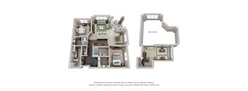 bedroom floor plan an opens a dialog at Streets of Greenbrier, Chesapeake, VA