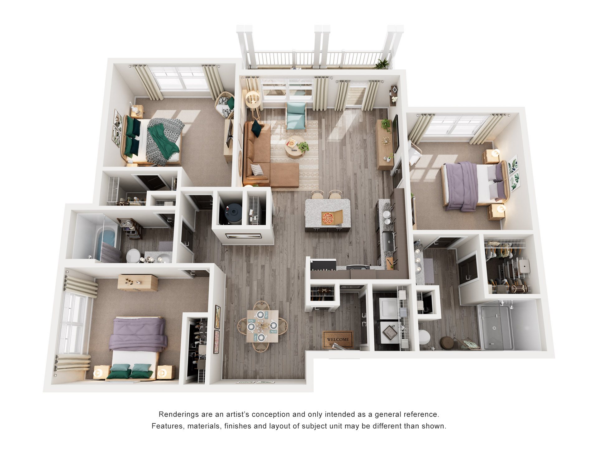3 Bed 2 Bath Floor Plan | 1,375-1,484 Sq. Ft. at Retreat at Arden Farms in Arden, NC