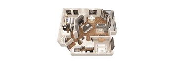 a floor plan of a house with a living room and a dining room at 17 Broad, Tennessee, 37408