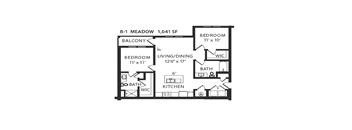 a floor plan of a house showing the bedrooms and baths