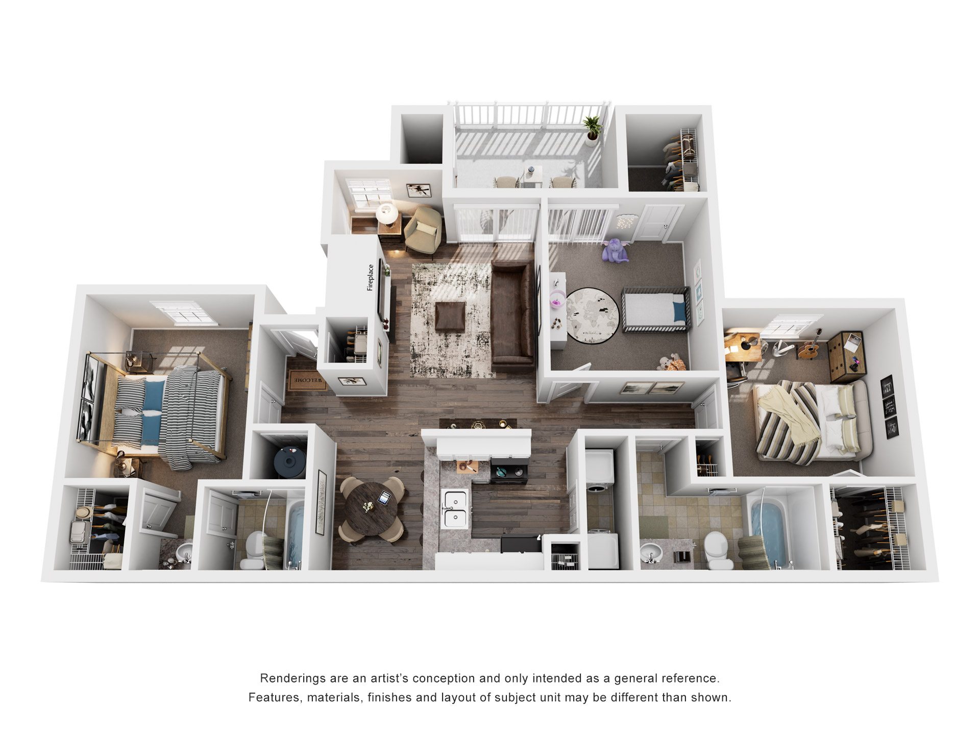 3 Bed 2 Bath Floor Plan | 1,150 Sq. Ft. at The Colony at South Park in SC, 29803