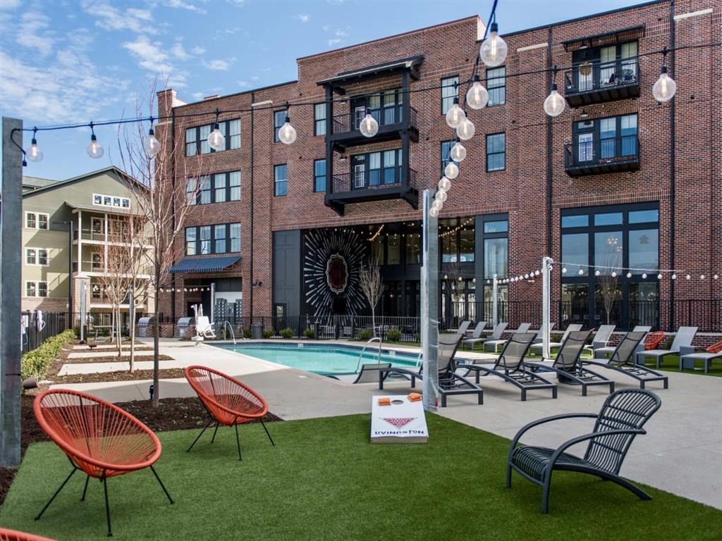 a view of the pool at homewood suites by hilton minneapolis bloomington at  Livingston Flats Apartments, Virginia
