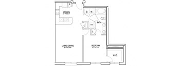 a floor plan of a home at Flats at West Broad Village, Glen Allen, VA 23060