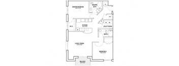 a floor plan of a house at Flats at West Broad Village, Virginia, 23060