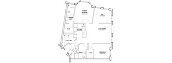 a floor plan of a house at Flats at West Broad Village, Glen Allen, VA 23060