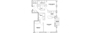 a floor plan of a house at Flats at West Broad Village, Glen Allen Virginia