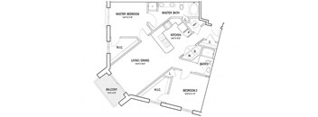 a floor plan of a house at Flats at West Broad Village, Glen Allen
