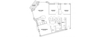 a floor plan of a house at Flats at West Broad Village, Glen Allen, 23060