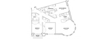 a floor plan of a house at Flats at West Broad Village, Glen Allen Virginia