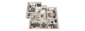 a floor plan is shown with a bedroom and living room