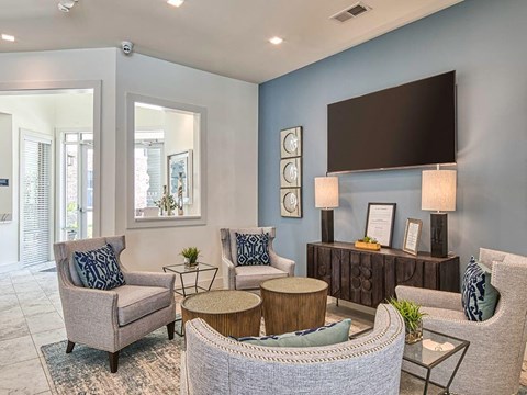Clubroom With TV at Sapphire at Centerpointe, Midlothian, VA
