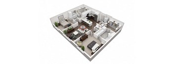 2 Bedroom, 2 Bathroom with 1179 square feet at 2000 West Creek Apartments, Virginia, 23238