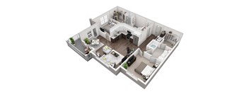 2 Bedroom, 2 Bathroom with 1268 square feet at 2000 West Creek Apartments, Virginia, 23238