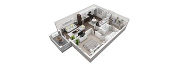 1 Bedroom, 1 Bathroom with 771 square feet at 2000 West Creek Apartments, Virginia, 23238