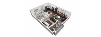 1 Bedroom, 1 Bathroom with 799 square feet at 2000 West Creek Apartments, Virginia, 23238