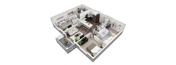 2 Bedroom, 2 Bathroom with 1065 square feet at 2000 West Creek Apartments, Virginia, 23238