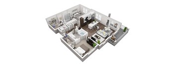 2 Bedroom, 2 Bathroom with 1187 square feet at 2000 West Creek Apartments, Virginia, 23238