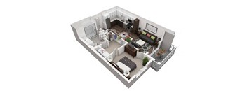 1 Bedroom, 1 Bathroom with 723 square feet at 2000 West Creek Apartments, Virginia, 23238