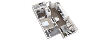 1 Bedroom, 1 Bathroom with 784 square feet at Canopy at Ginter Park Apartments, Richmond, VA, 23227