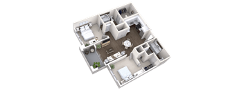 2 Bedroom, 2 Bathroom with 1050 square feet at Canopy at Ginter Park Apartments, Richmond, VA, 23227