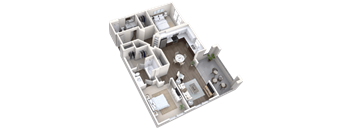 2 Bedroom, 2 Bathroom with 1127 square feet at Canopy at Ginter Park Apartments, Richmond, VA, 23227