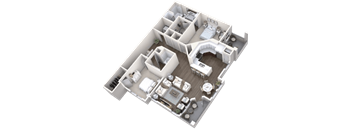 2 Bedroom, 2 Bathroom with 1327 square feet and a double garage at Canopy at Ginter Park Apartments, Richmond, VA, 23227