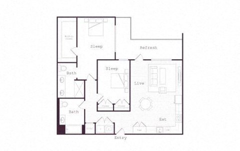a floor plan of a house with a lot of furniture