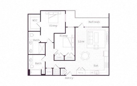 a floor plan of a small apartment