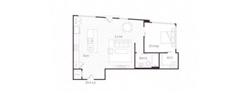 a floor plan of a small apartment