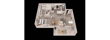 a floor plan of a house with a black background at Trails at Short Pump Apartments, Virginia