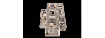 a floor plan of a house with a black background at Trails at Short Pump Apartments, Richmond ,23233