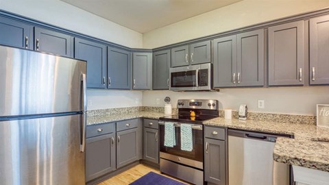 a kitchen with a stove top oven next to a refrigerator  at Saltmeadow Bay, Virginia