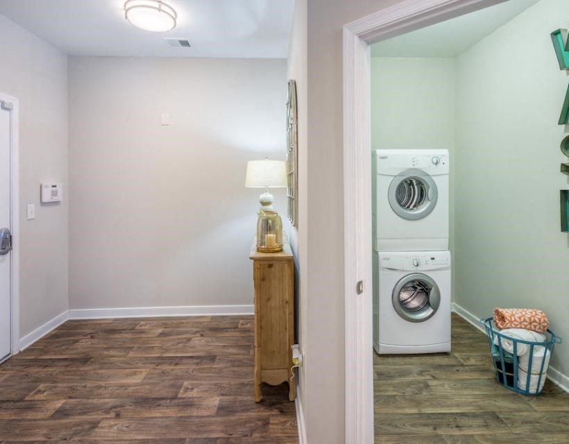 a white washer and dryer in a room at Sterling Manor, Williamsburg Virginia