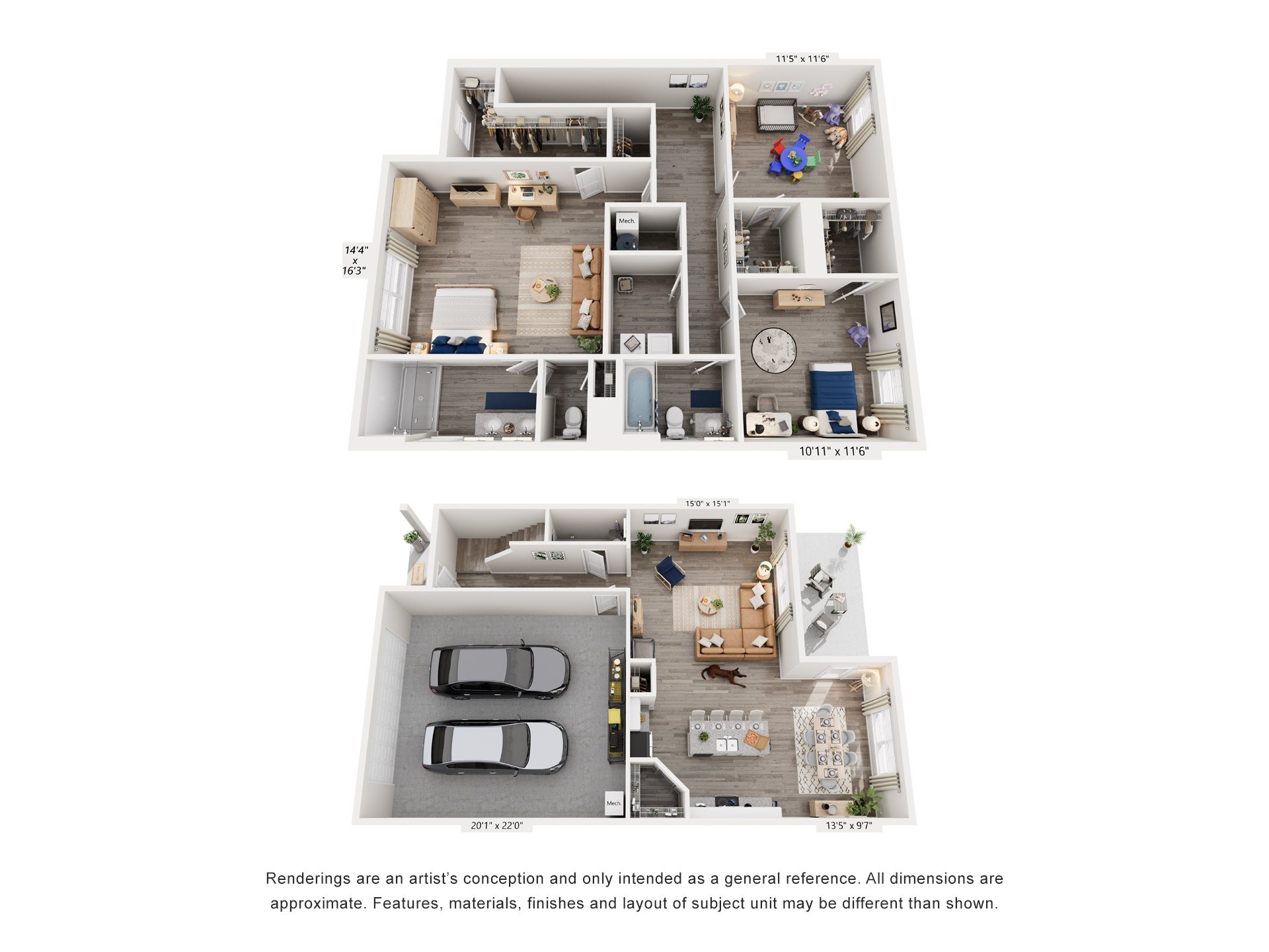 3 Bed 2.5 Bath Floor Plan | 1,749 Sq. Ft. at Valley Ridge in Rossville, 30741