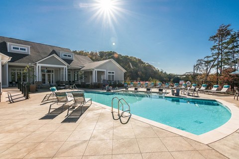 Pool at Village at Westland Cove Apartments, Knoxville, TN, 37922