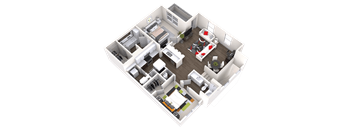 2 bed 2 bed B at Canopy at Ginter Park Apartments, Richmond, VA, 23227