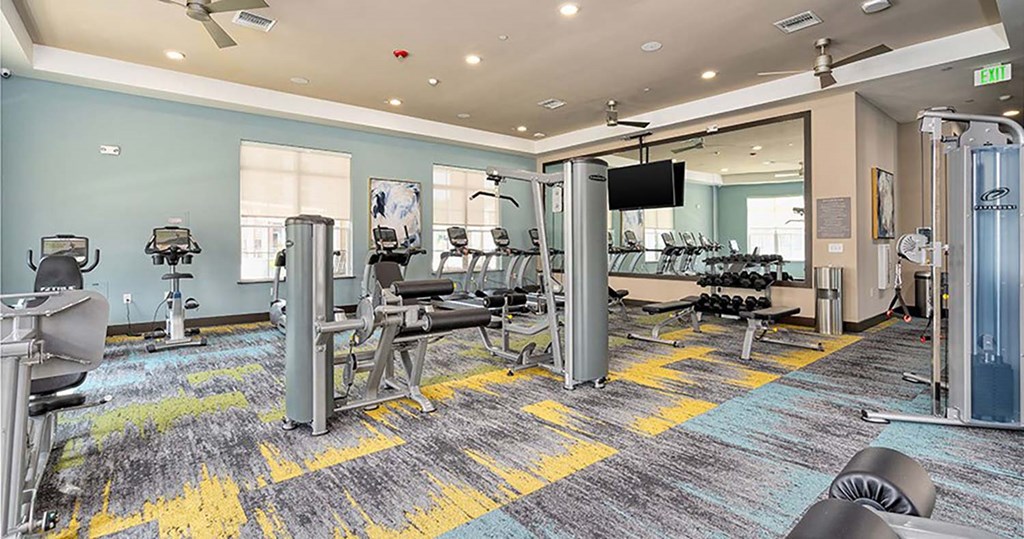 the apartments at masse corner 205 fitness room at Canopy at Ginter Park Apartments, Richmond, VA, 23227