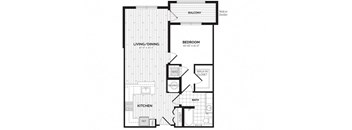 a floor plan of a bedroom apartment at Rivergate, Woodbridge